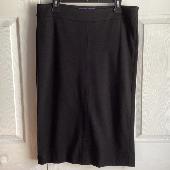 NYDJ,Not Your Daughter’s Jeans, Black Rayon Blend MIDI Skirt w/Lift Tuck Tech 12 - Picture 1 of 8